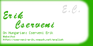 erik cserveni business card